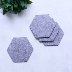 Felt coasters, flat hexagon / 4 pcs - Bimotif