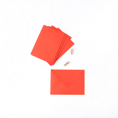 Red standard envelope, 13x18 cm / 100 pcs - 1