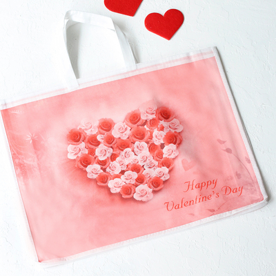 Valentine's day heart printed bag, 34x45x10.5 cm / 5 pcs - 1