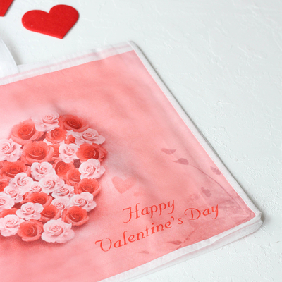 Valentine's day heart printed bag, 34x45x10.5 cm / 5 pcs - 2