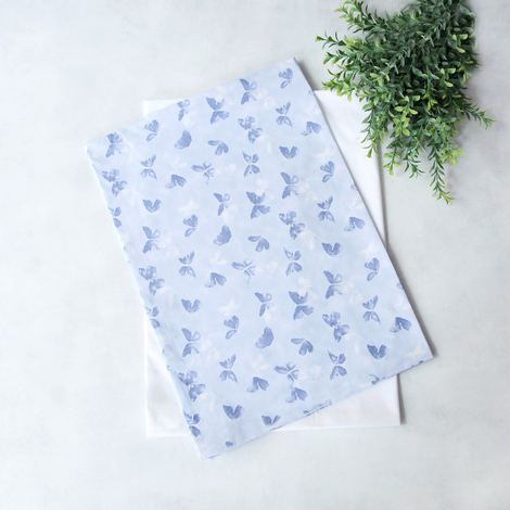 Butterfly patterned pillowcase set, 50x70 cm / blue - 2