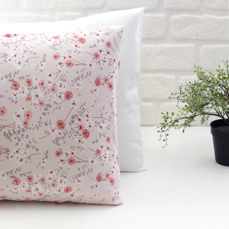 Floral patterned pillowcase set, 50x70 cm / pink-Peach Color - 1