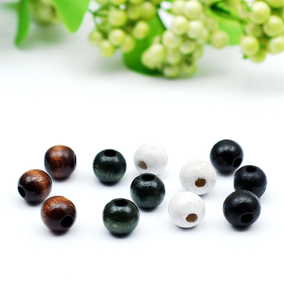 Wooden bead, gothic / 50 gr. (White) - 2