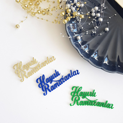 Felt Ramadan ornament / 10 pcs / Gold - 4