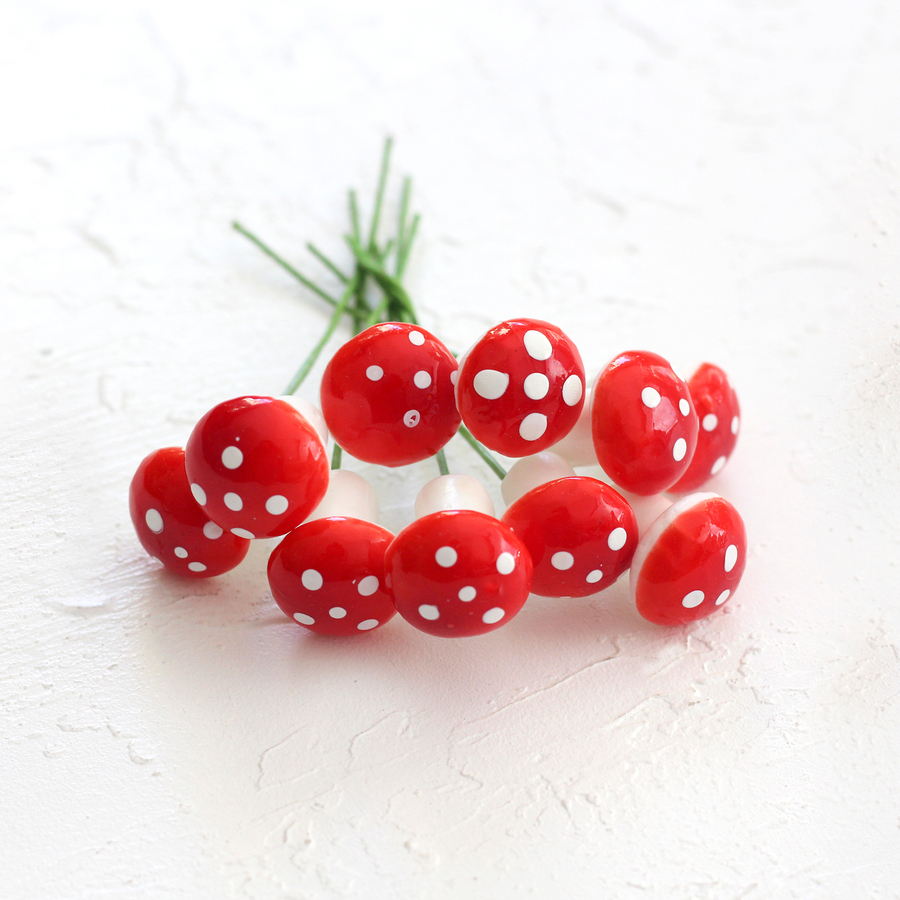 Miniature mushroom, 1 cm / 10 pcs - 1