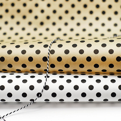 Wrapping paper, black polka dot, 70x100 cm / 20 pcs (Kraft) - 4