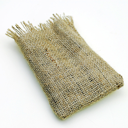 Jute pouch, tasselled, 10x15 cm / 10 pcs - 3