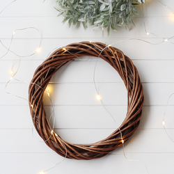 Thin bamboo garland, 20 cm / coffee - Bimotif