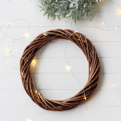 Thin bamboo garland, 20 cm / coffee - 1