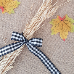 Black and white gingham ribbon, 25 mm / 5 metres - 2