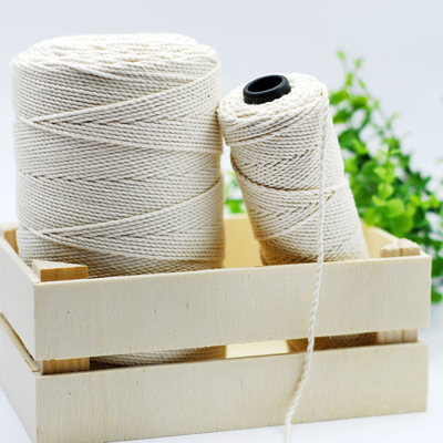 Twisting macrame rope, cream / 10 metres - 1