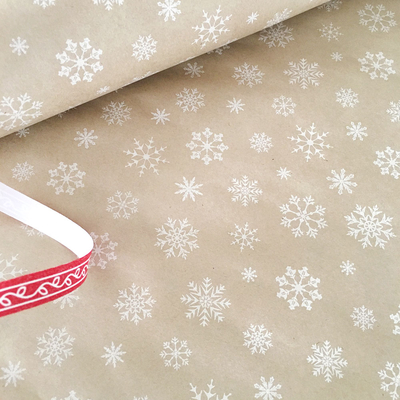 Snow patterned wrapping paper, 70x100 cm / 20 pcs - 1