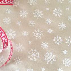 Snow patterned wrapping paper, 70x100 cm / 20 pcs - 2