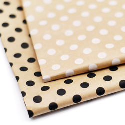 Wrapping paper, polka dot, 70x100 cm / 20 pcs (White) - 4