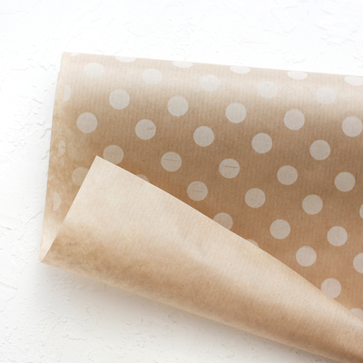 Wrapping paper, polka dot, 70x100 cm / 20 pcs (White) - 2