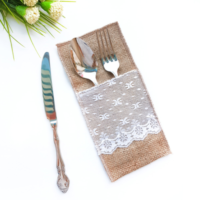 Cutlery case, lace, 10x22 cm / 4 pcs - 1