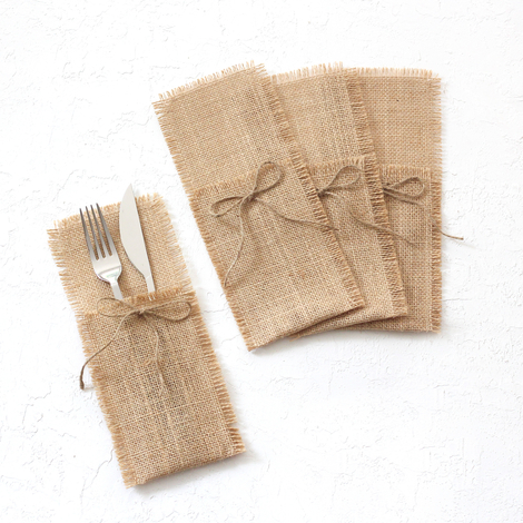 Cutlery cover, bow, 10x22 cm / 4 pcs - 2