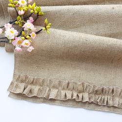 Ruffled jute runner / 45x150 cm - 2