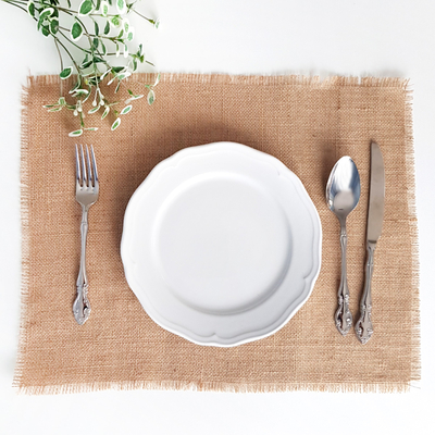 Jute placemat, tasselled, 35x45 cm / 2 pcs - 1