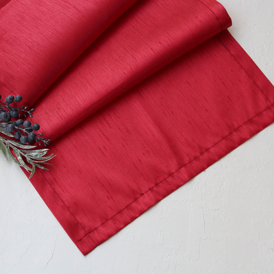 Red Ottoman silk runner / 45x170 cm - 3