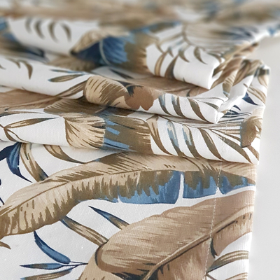 Leaf patterned runner, blue / 45x170 cm - 2