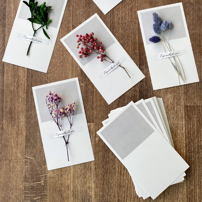 Flower card making set (without flowers) / 120 pcs - 1