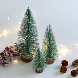 Miniature Christmas snowy pine tree / 22 cm - 2