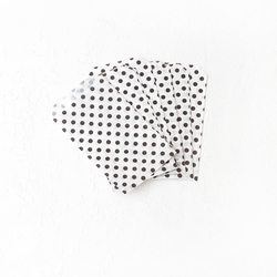 Patterned paper bag, white-black / polka dot (11x20 - 10 pcs) - 2