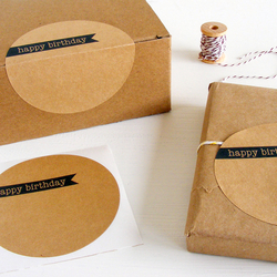 Kraft sticker paper, A4 - 21x29.7 cm / 5 pcs - 2