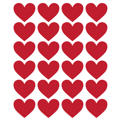 Red heart sticker, 3.2 cm / 2 pages - 3