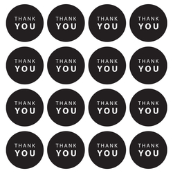 Sticker, thank you, black, 3.2 cm / 2 pages - 3