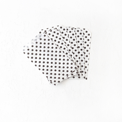 Patterned paper bag, white-black / polka dot (11x20 - 100 pcs) - 2