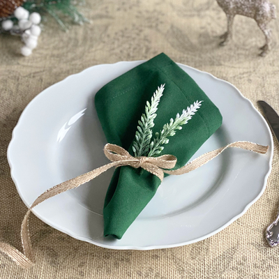 Green cloth napkin, 40x40 cm / 4 pcs - 2