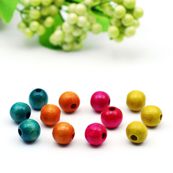 Wooden beads, lot / 500 gr. (Pink) - 2