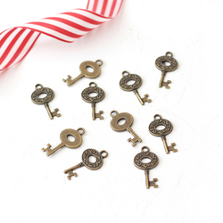 Key, Authentic / 10 pcs (Antique) - 3