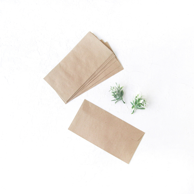 Kraft envelope, 11x22 cm / 10 pcs - 1