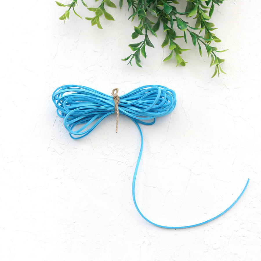 Blue suede rope, 3 mm / 5 metres - 1