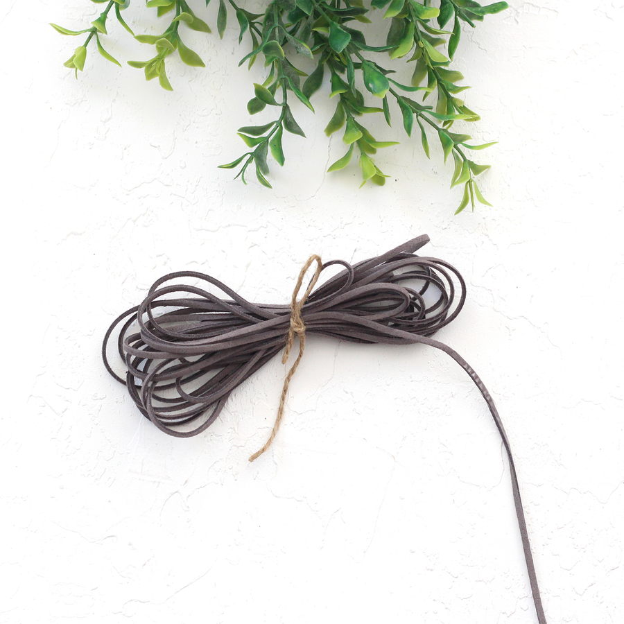 Dark Gray suede rope, 3 mm / 5 metres - 1