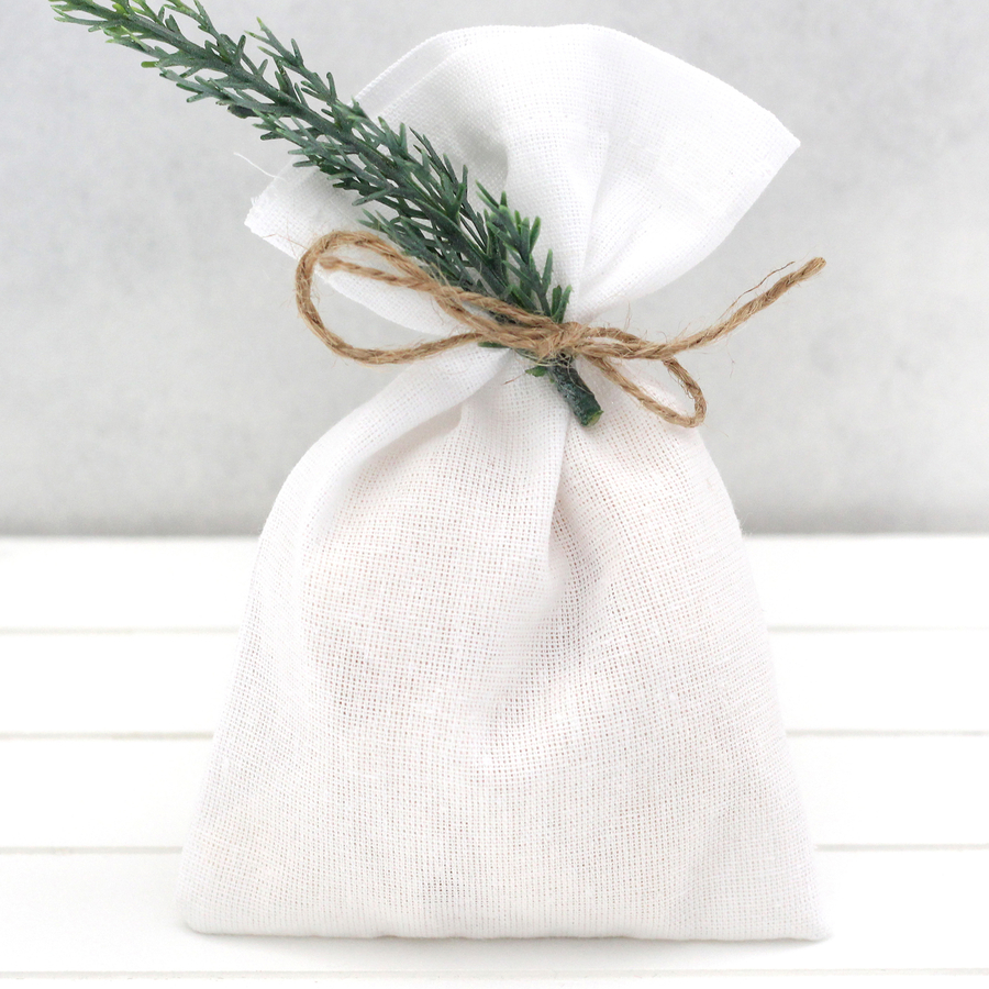 Plain white raw cloth pouch, 13x18 cm / 10 pcs - 1