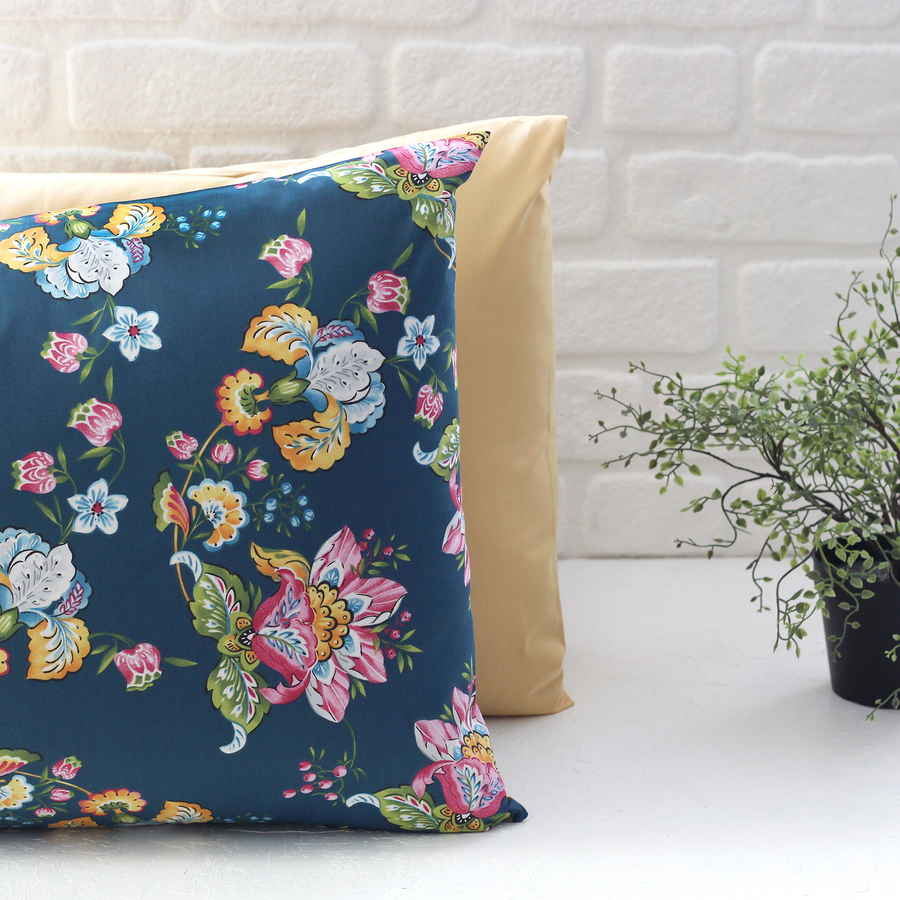 Vintage patterned pillowcase set, 50x70 cm / petrol - 1