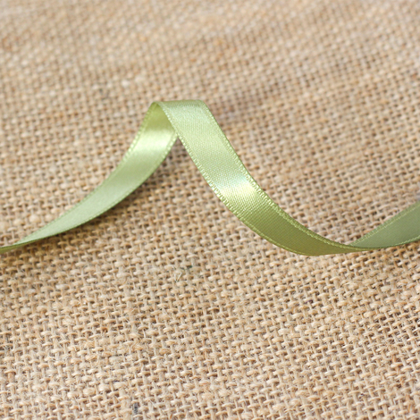 Oil green satin ribbon, 10 metres / 10 mm - 2