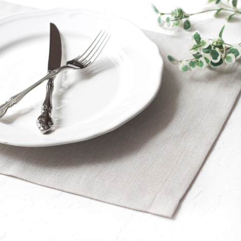 Flat poly-linen placemat, natural, 35x45 cm / 2 pcs - 3