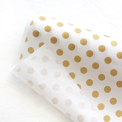 Wrapping paper, metallic polka dot, 70x100 cm / 5 pcs (Gold) - Bimotif