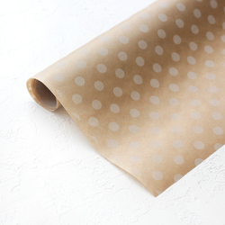 Wrapping paper, polka dot, 70x100 cm / 5 pcs (White) - 2