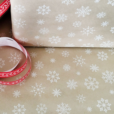 Snow patterned wrapping paper, 70x100 cm / 5 pcs - 3