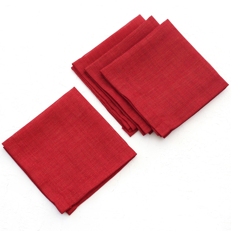 Glittered red napkin, 40x40 cm / 12 pcs - 3