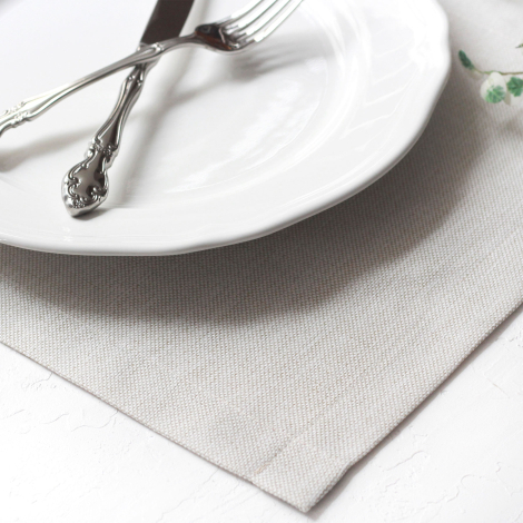 Flat poly-linen placemat, natural, 35x45 cm / 6 pcs - 4