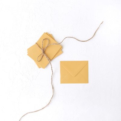 Small envelope, 7x9 cm / 50 pcs (Mustard color Yellow) - 1