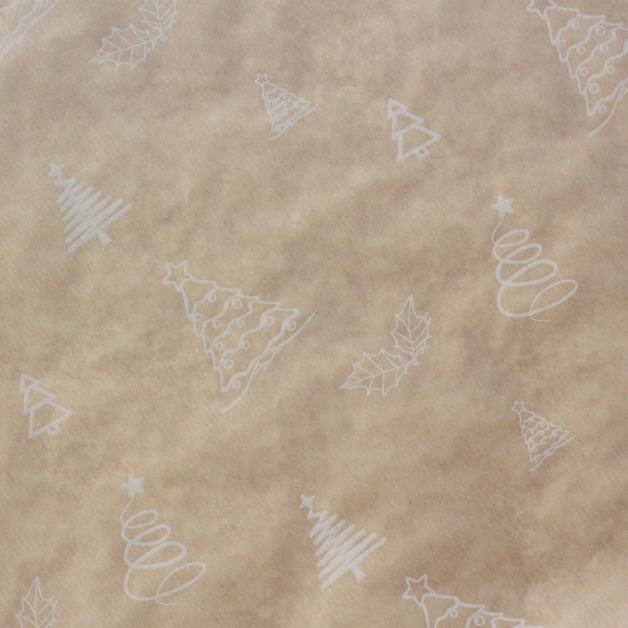 Pine patterned wrapping paper, 70x100 cm / 20 pcs - 5