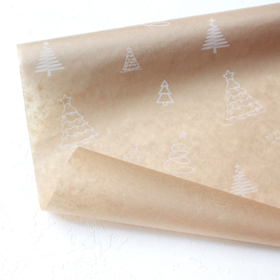 Pine patterned wrapping paper, 70x100 cm / 20 pcs - 1